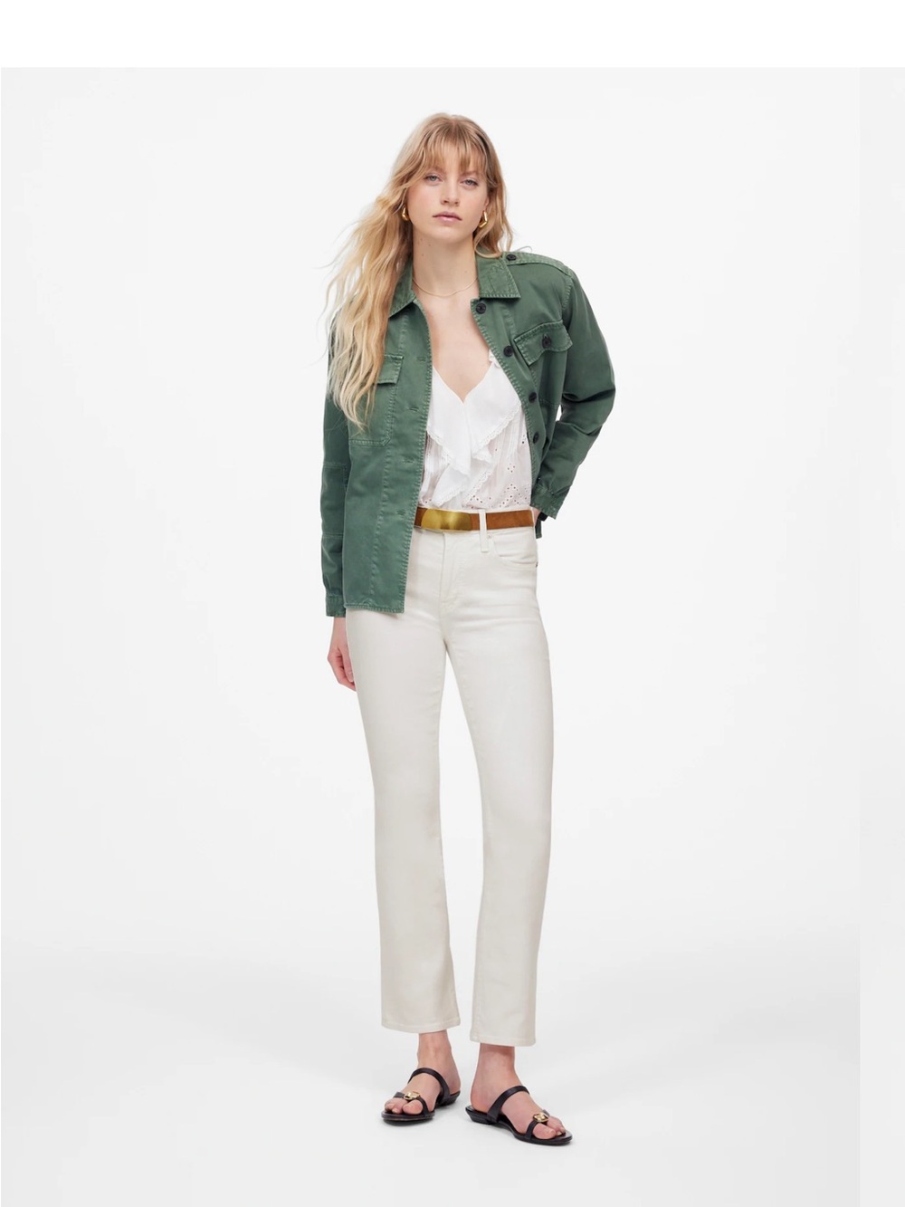 Madewell - Petite Kick Out Crop Jeans - White - Size 27P - NWOT